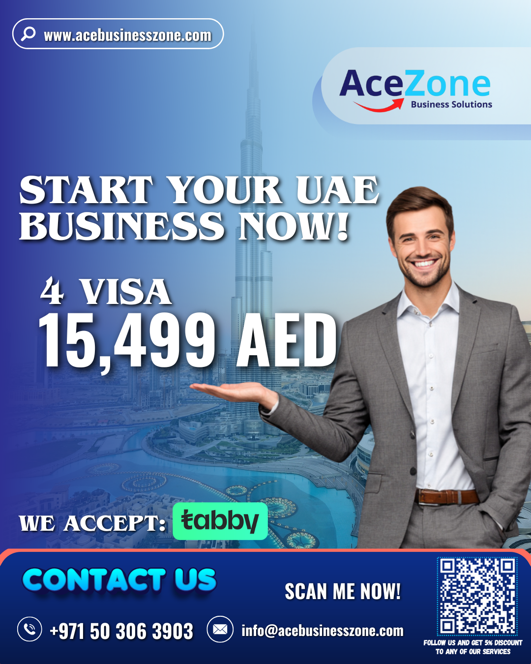 Business Trade License + 4 Visa